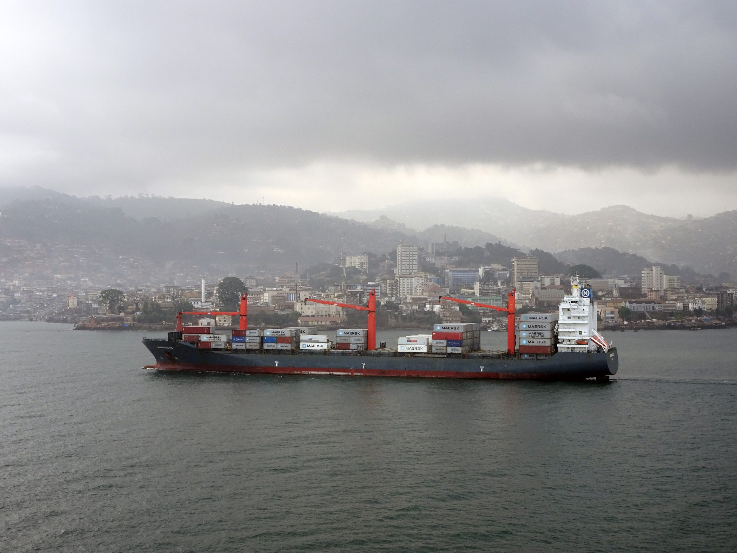 Freetown port and harbour shipping
